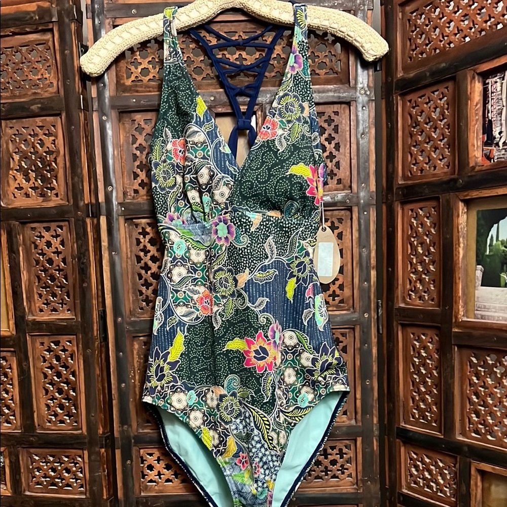 PrAna Vibrant Floral One-Piece Swimsuit